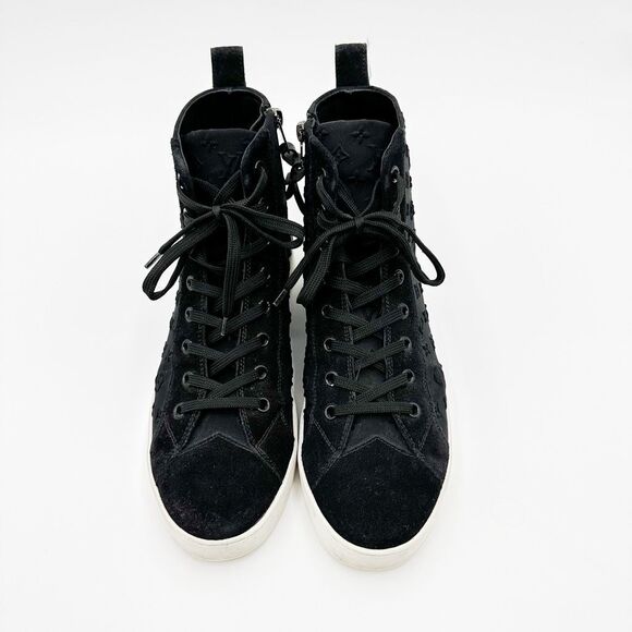 Louis Vuitton Monogram Hightop Stellar Black Sneaker Size 39, 9 - Picture 2 of 13